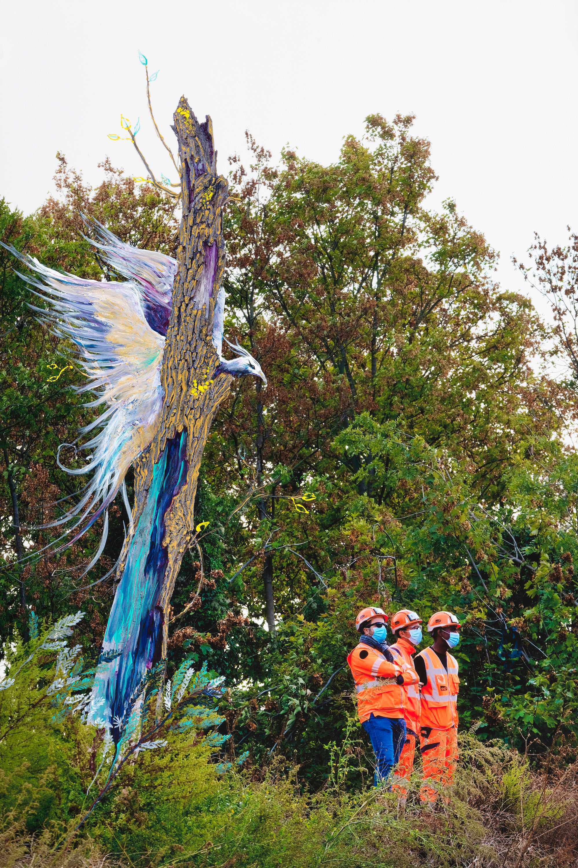 Tirage d'art Exceptionnel Numéroté d'une Peinture de Phenix sur Photographie Industriel Signée Par L