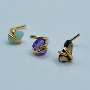 1 18 Gauge Nostril Stud / “L” Back / Nose Stud - handmade - intuitively chosen 5-8mm crystal - made to order - gift - present - occasion