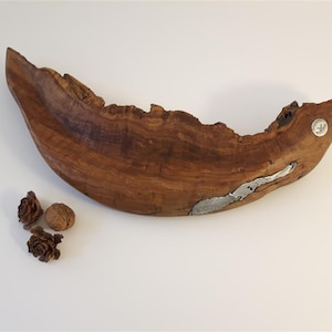 Wooden tray olive trees with metal inserts