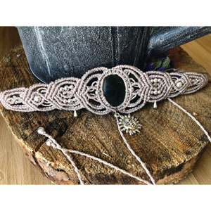 Laguna Wings Macrame collar with Amazonite Turquiz Gemstone
