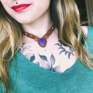 Lapis lazuli choker