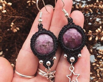 Rubellite earrings