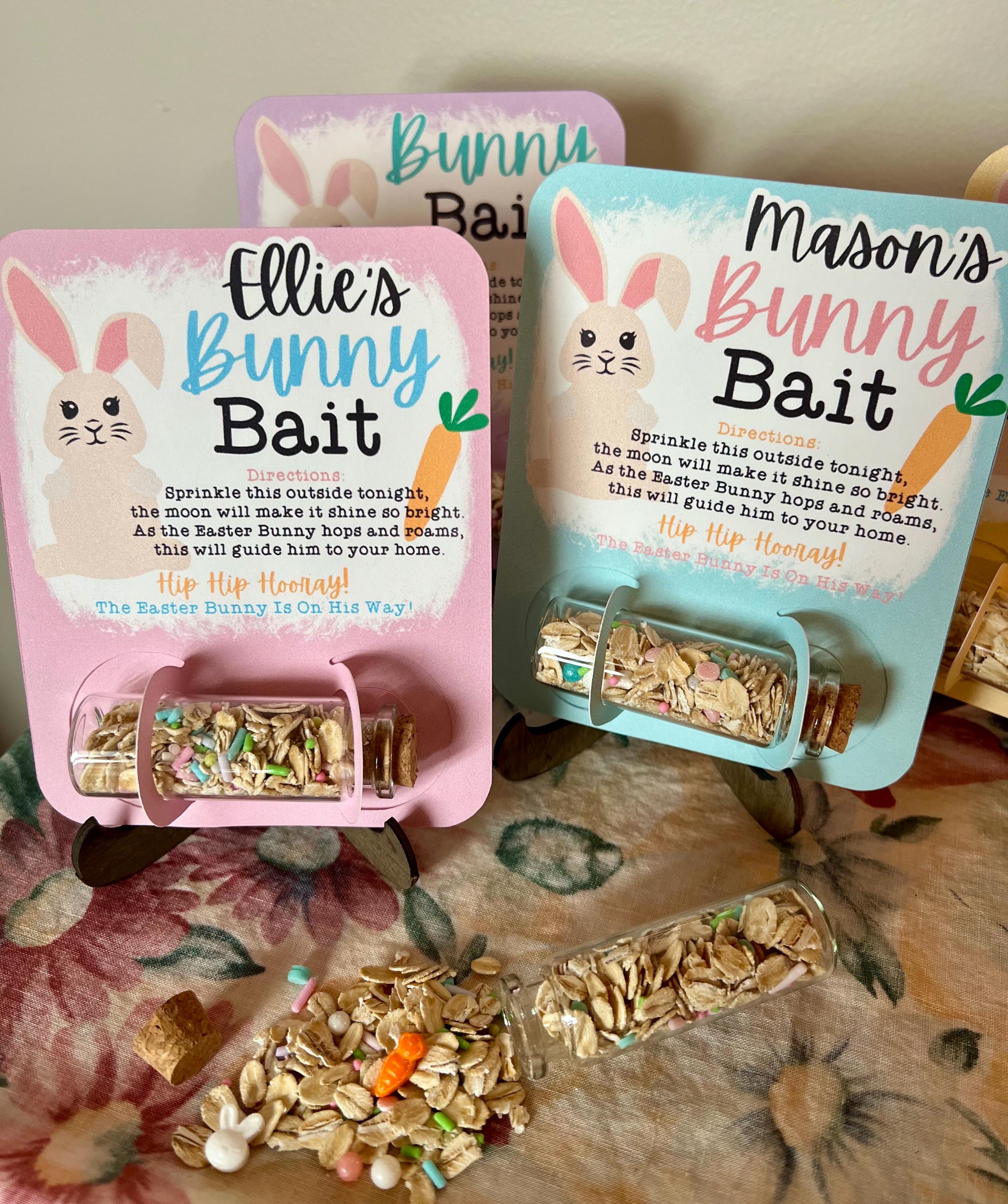 Easter Bunny Bait - Personalized Name Bunny Bait Card With Sprinkles ...