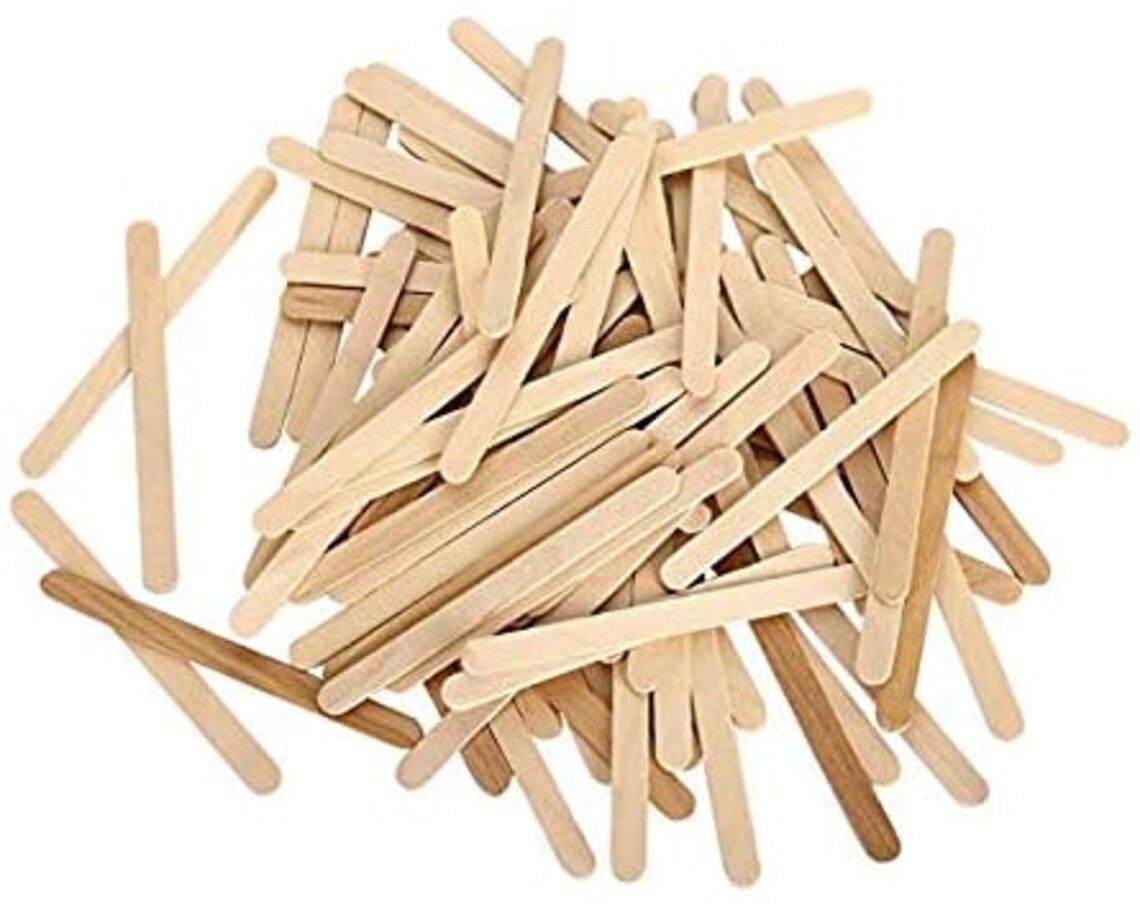 100 pcs Wooden Lolly Sticks Natural Lollipop Sticks for Ice Etsy