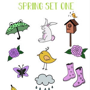 Spring Digital Sticker Set