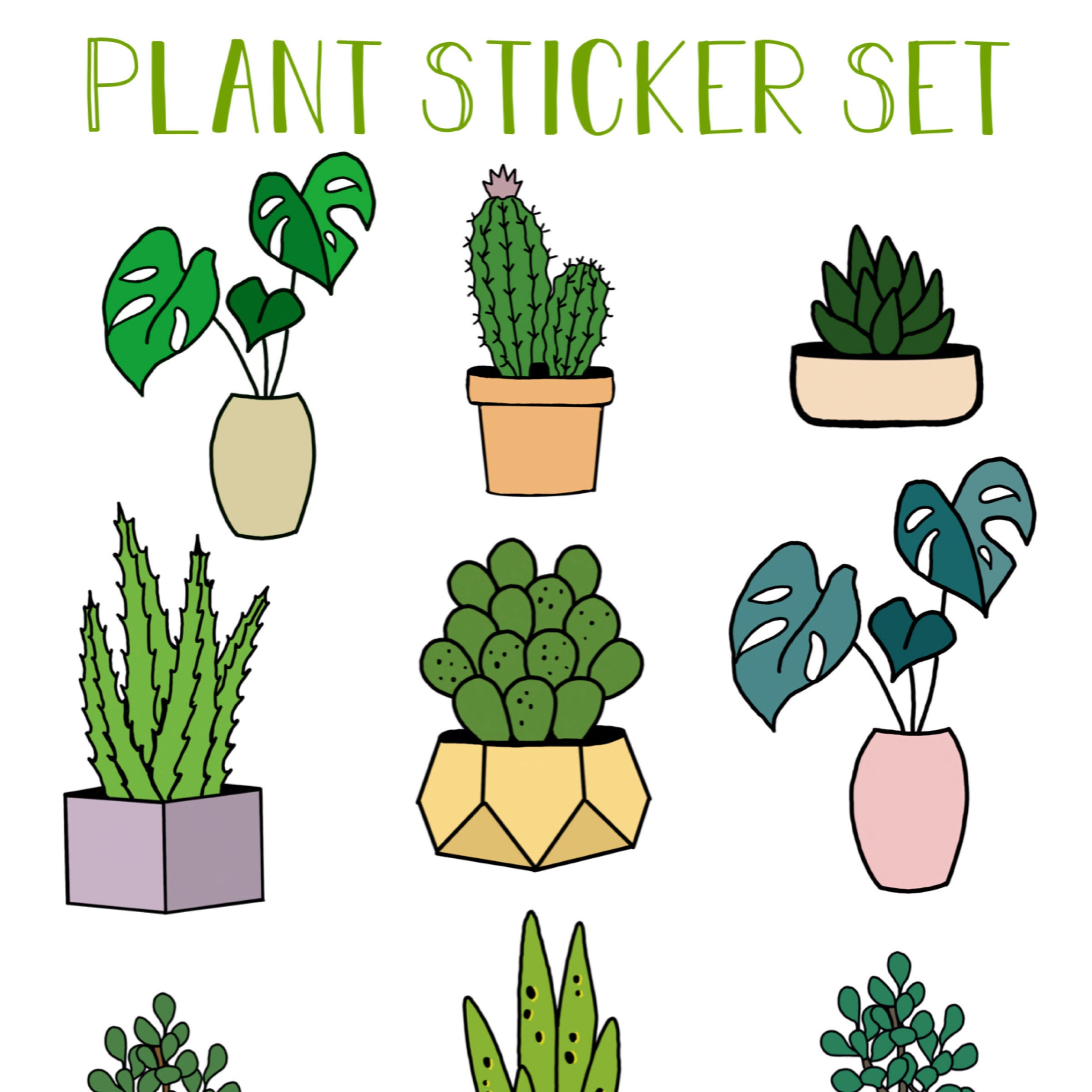 Digital Plant Stickers for Goodnotes Etsy Australia