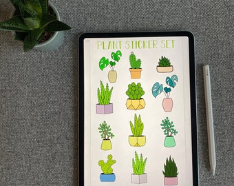 Digital Plant Stickers for Goodnotes 