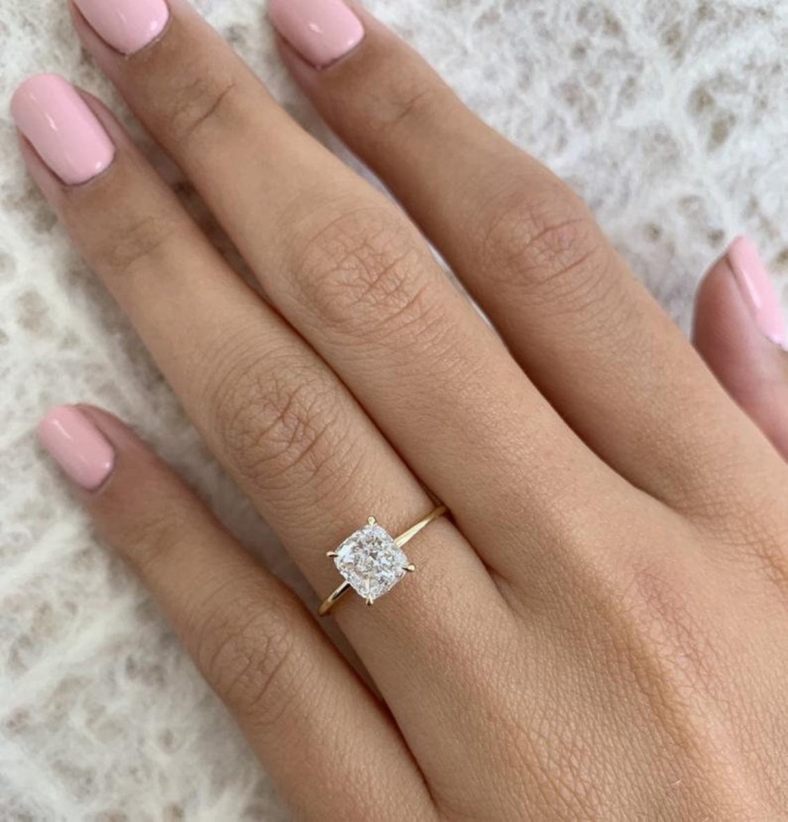 Elongated Cushion Cut Engagement Rings 1.5 Ct Elongated Cushion Cut Engagement Ring Elongated | Etsy