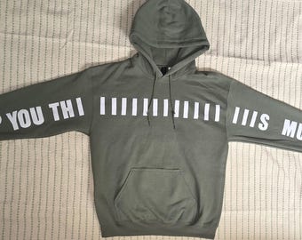 I Love You This Much Hoodie - Appliqué Quilted Oversized Sweatshirt - Customizable