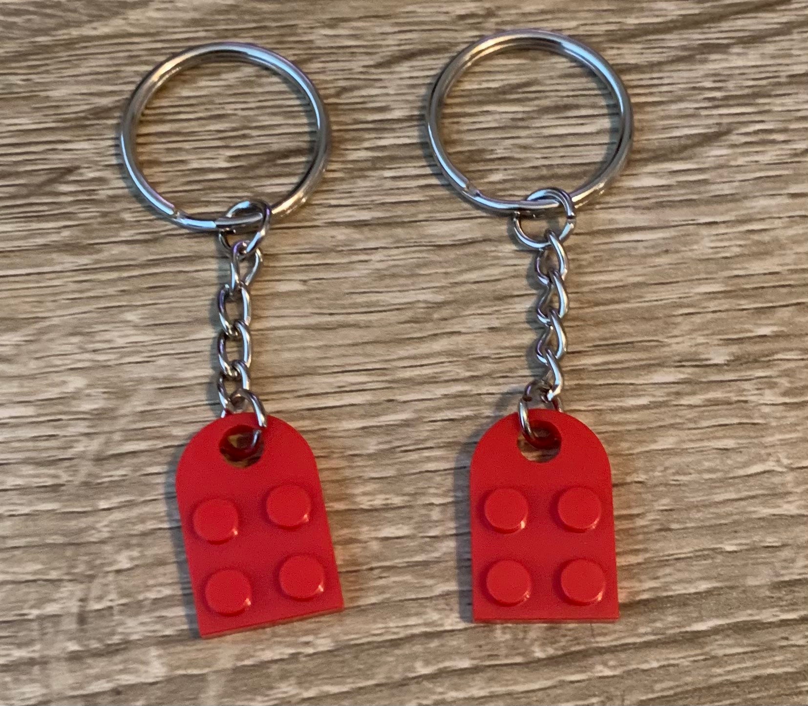 Lego heart keychain set Etsy