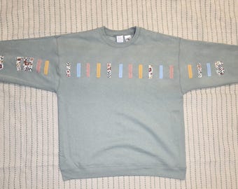 I love you this much sweatshirt oversized sweater for self love best friend girlfriend or boyfriend appliqué quilted hoodie floral