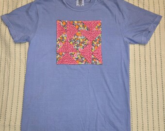 Quilt block tshirt comfort colors quilted tshirt 100% cotton material