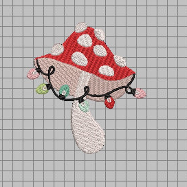 Christmas Embroidery Design | Mushroom Embroidery Machine | Unique Christmas Machine Embroidery | Multiple Size Hoop | Merry Mushroom