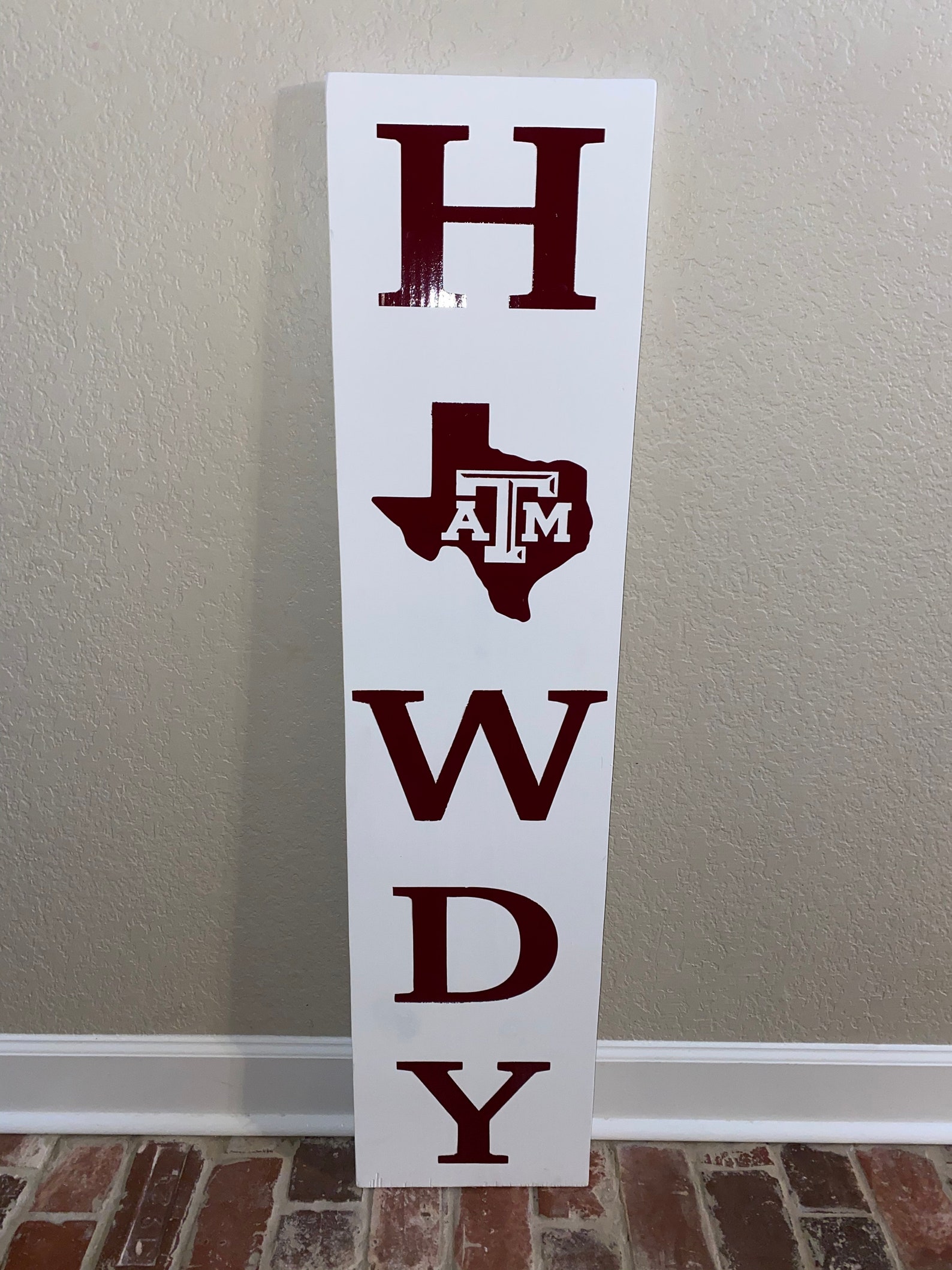 Texas A&M Howdy Front Porch Sign Etsy