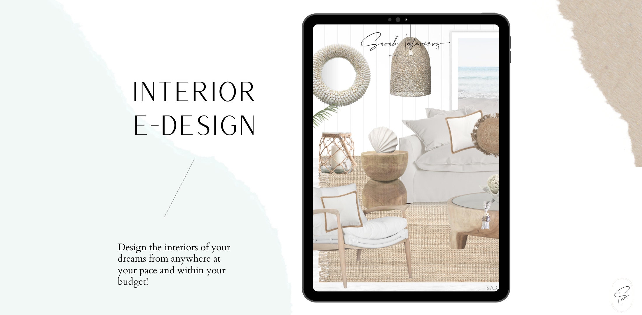 Organic Coastal Package *online Interior Design Package* Living Room ...