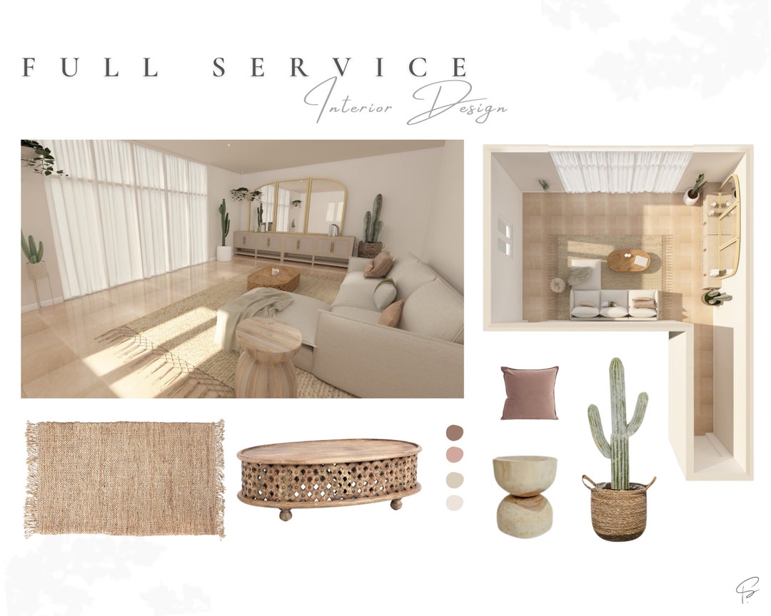 FULL Interior Design Services I Living Room Decoration -custom Interior ...