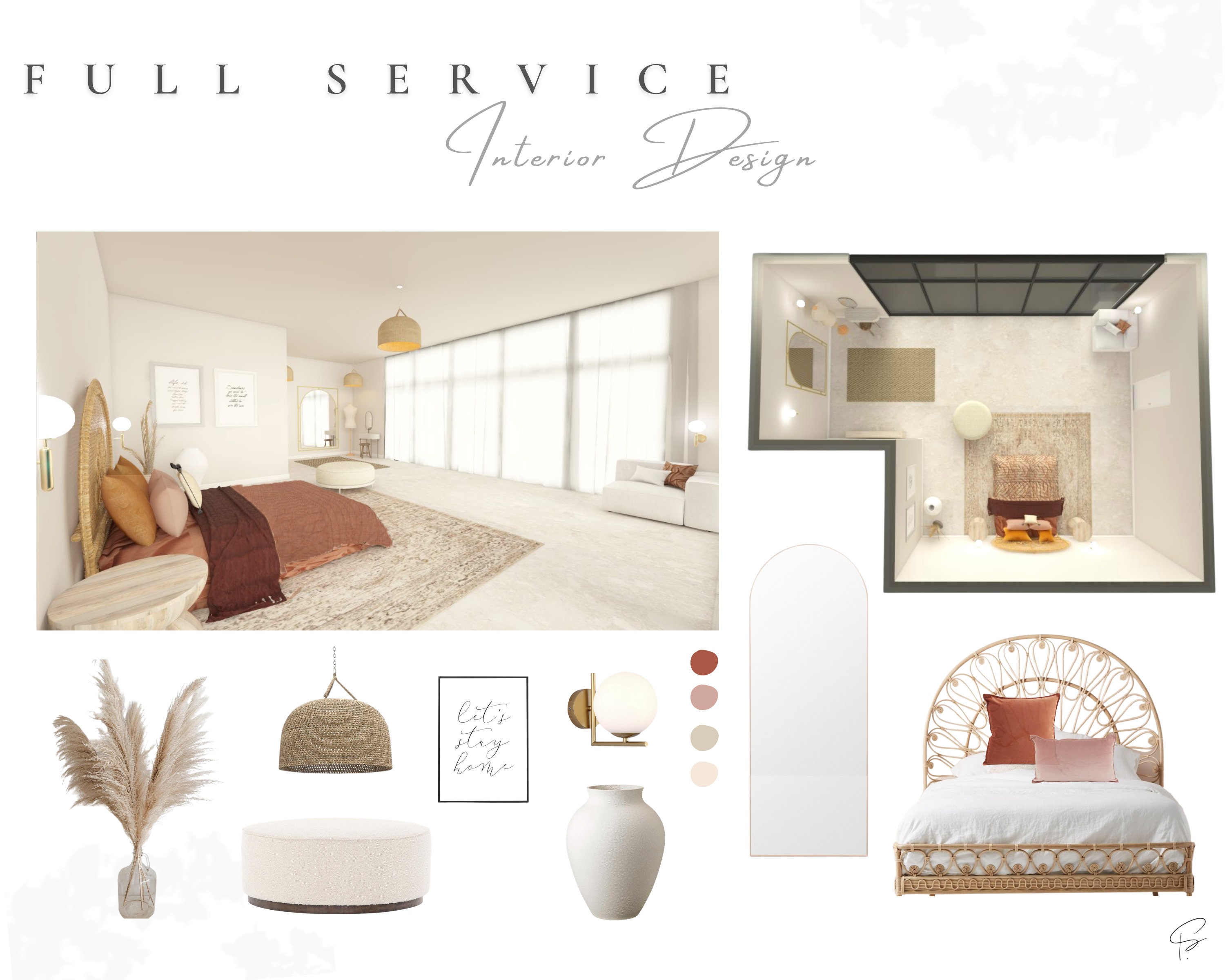 FULL Interior Design Services I Living Room Decoration -custom Interior ...