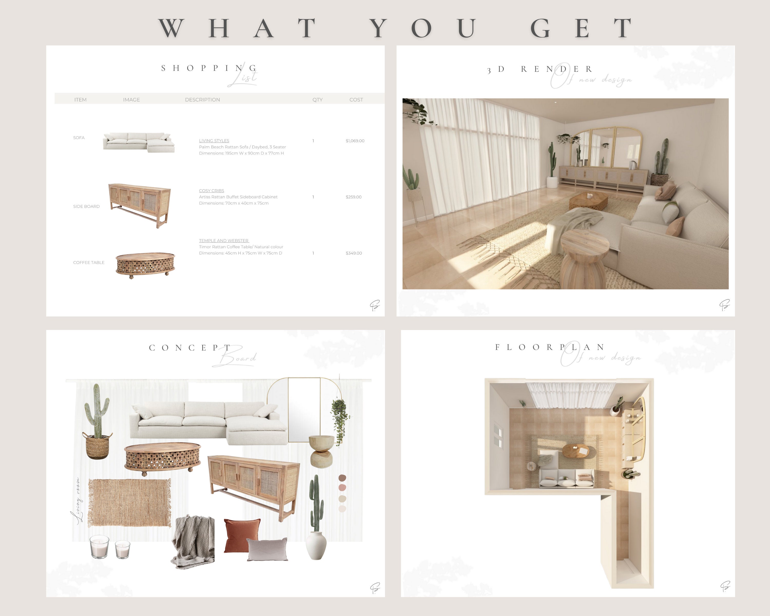FULL Interior Design Services I Living Room Decoration -custom Interior ...