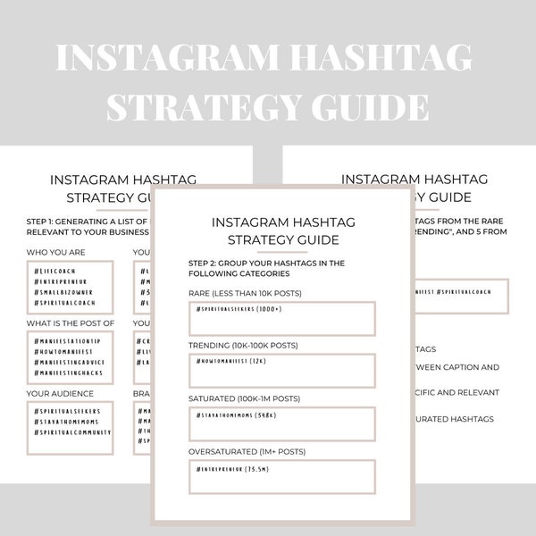 Printable: Instagram Hashtag Strategy and Planning Guide