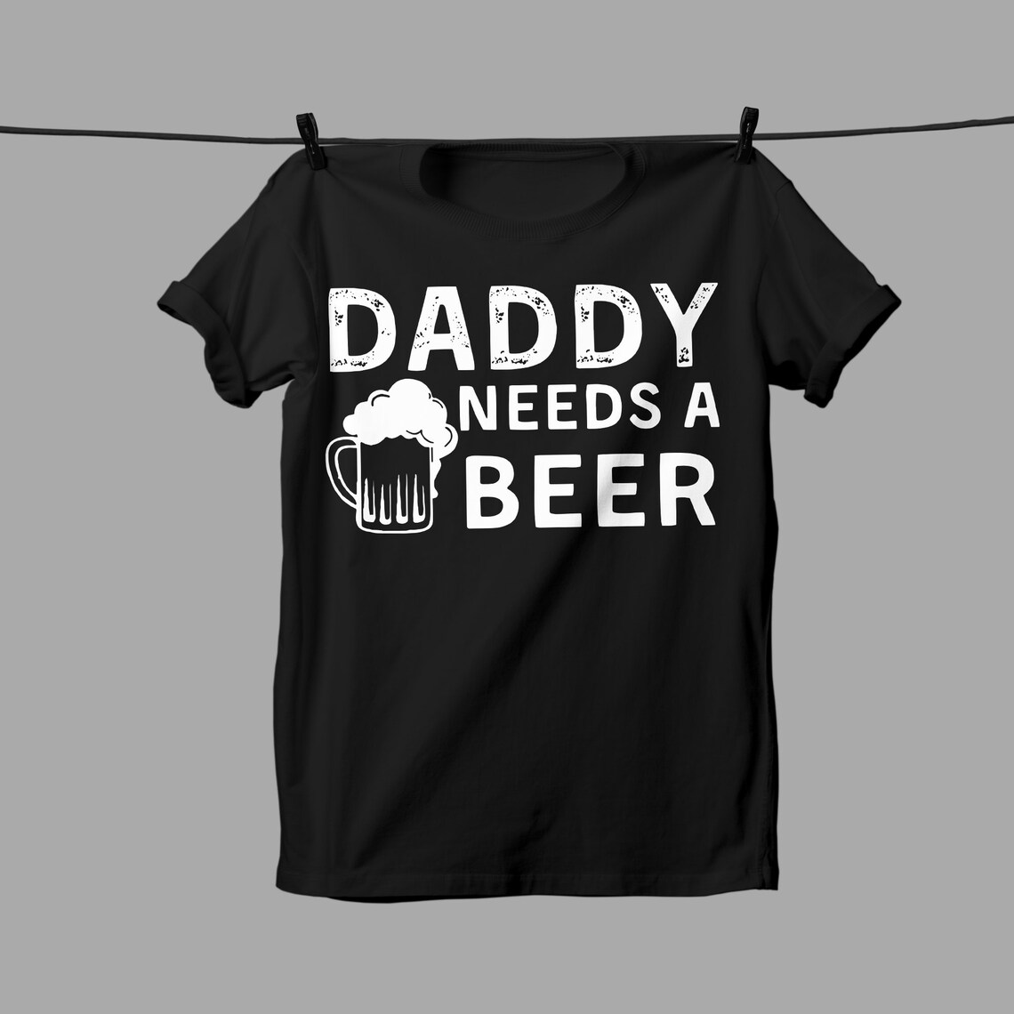 Daddy Needs A Beer Mens Tshirt Dad Tshirt Father's Day Etsy