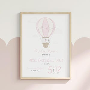 Póster personalizado con forma de conejito para bebé, póster para guardería, detalles de nacimiento y peso, regalo para bebé recién nacido, anuncio de nacimiento, recuerdo para bebé