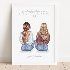 Personalised Best Friend Print, Best Friend Gift, Friendship Gift, Friend Keepsake, Birthday Bestie Gifts, Birthday Gifts for Her