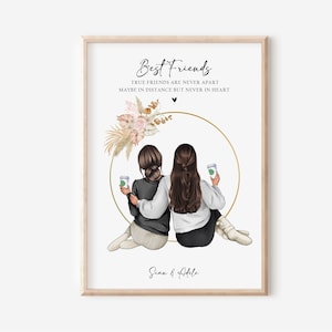 Personalised Best Friend Print, Best Friend Gift, Friendship Gift, Keepsake, Birthday Bestie Gifts, Birthday Gift for Her