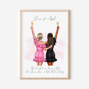 Personalised Best Friend Print, Best Friend Gift, Friendship Gift, Keepsake, Birthday Bestie Gifts, Birthday Gift For Her