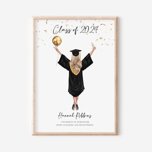 Personalised Graduation Print, Graduation Gift, University Graduation Print, Gifts For Her, Custom Graduation Gift