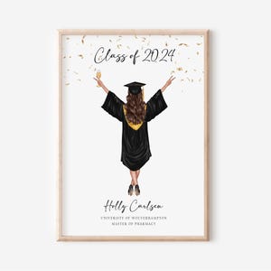Personalised Graduation Print, Graduation Gift, University Graduation Print, Gifts For Her, Custom Graduation Gift