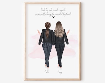 Personalised Sister Print, Best Friend Gift, Friendship Gift, Keepsake, Birthday Bestie Gifts, Sister Gift, Gifts For Sister, Sister Gift