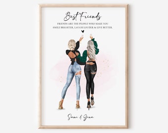For Siblings Best Friend Gift, Gift Poster 6 Best Friends, Gift ...