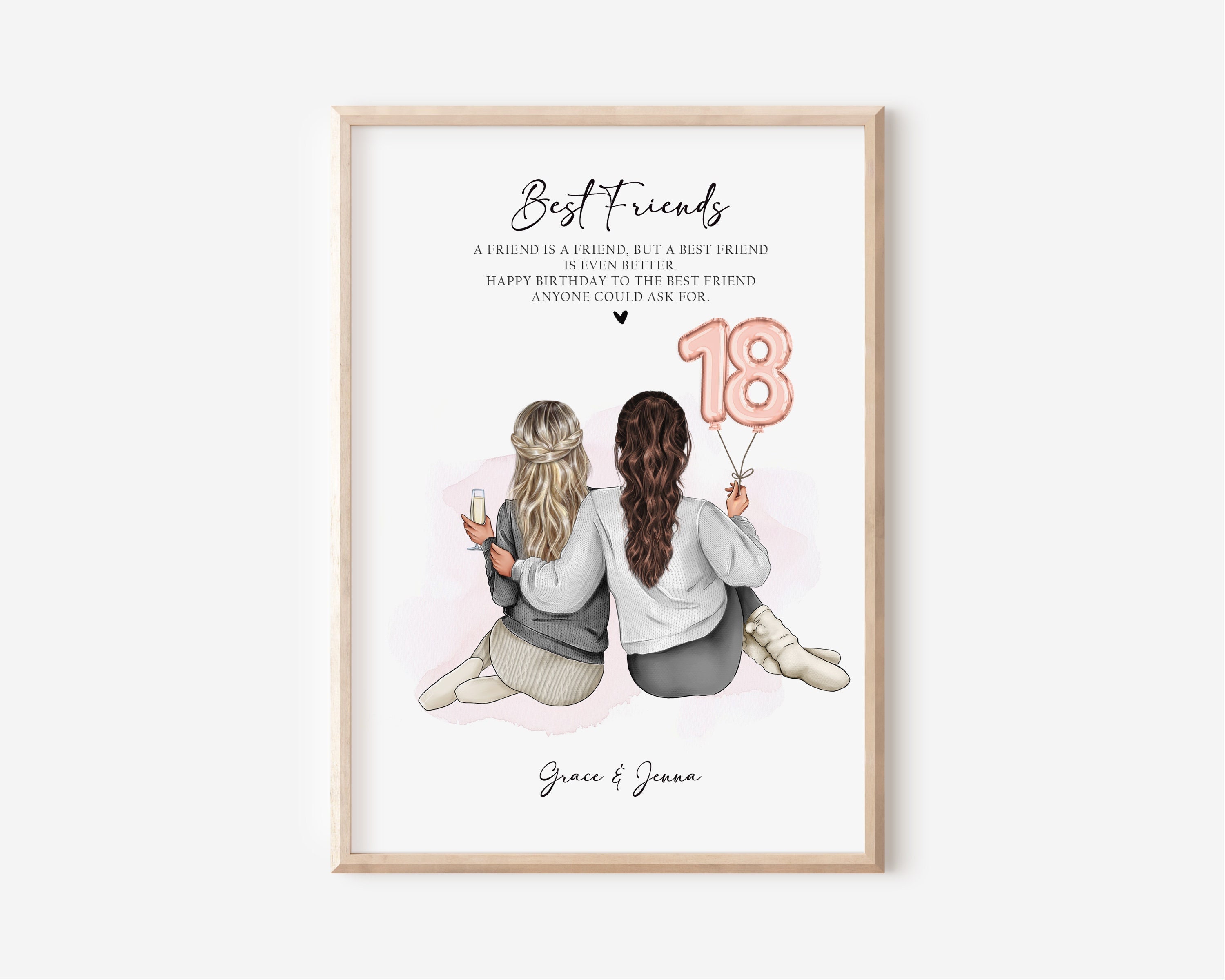 HD Best Friends Forever Wall Poster For Friend /HD Wall Poster For Gift /  HD Friends Wall Poster for Wall Decoration (12x18-Inch, 300 GSM Thick  Paper, Gloss Laminated, Unframed) Rolled Fine Art