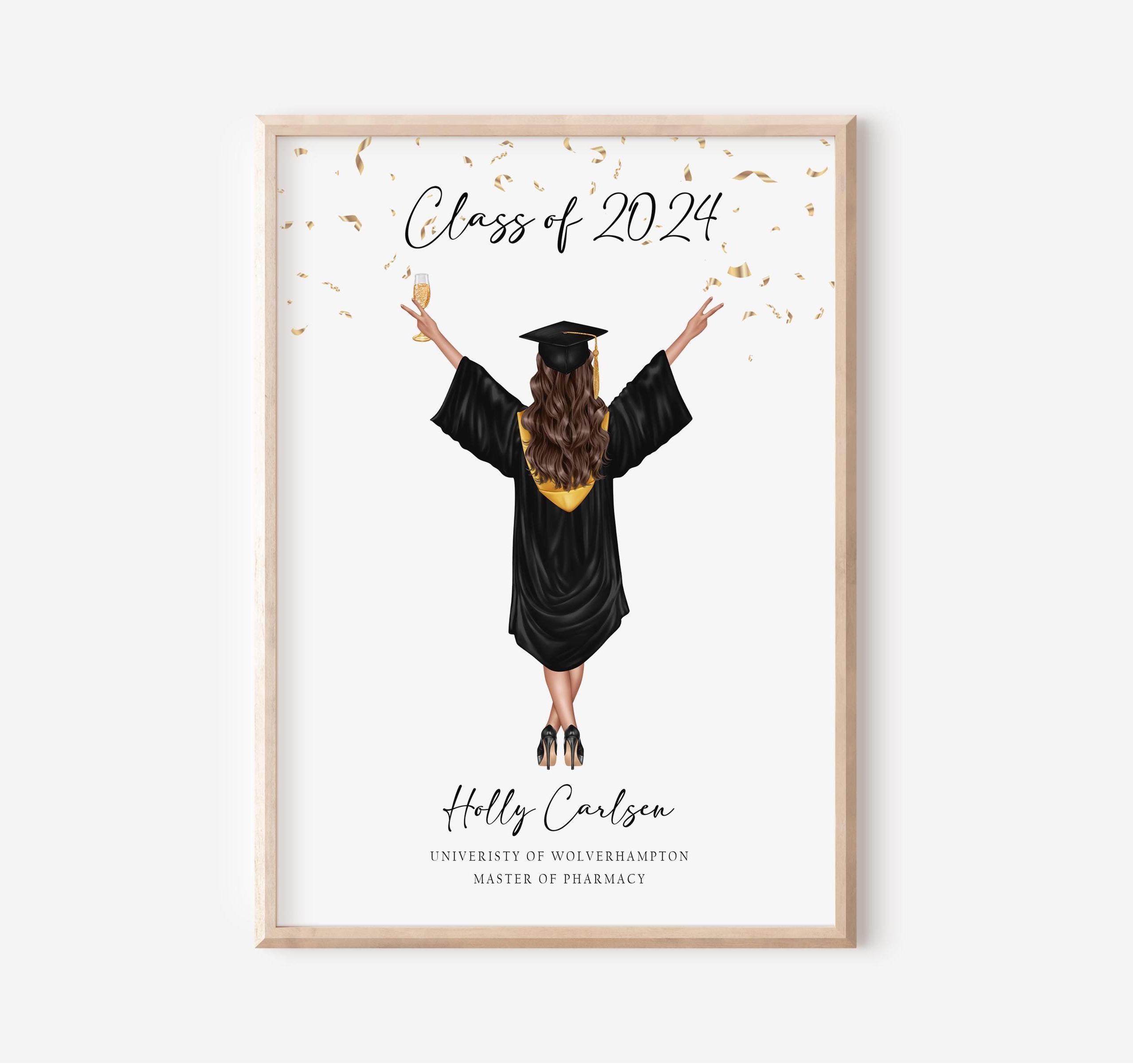 Personalised Graduation Print, Graduation Gift, University Graduation Print, Gifts For Her, Custom Graduation Gift