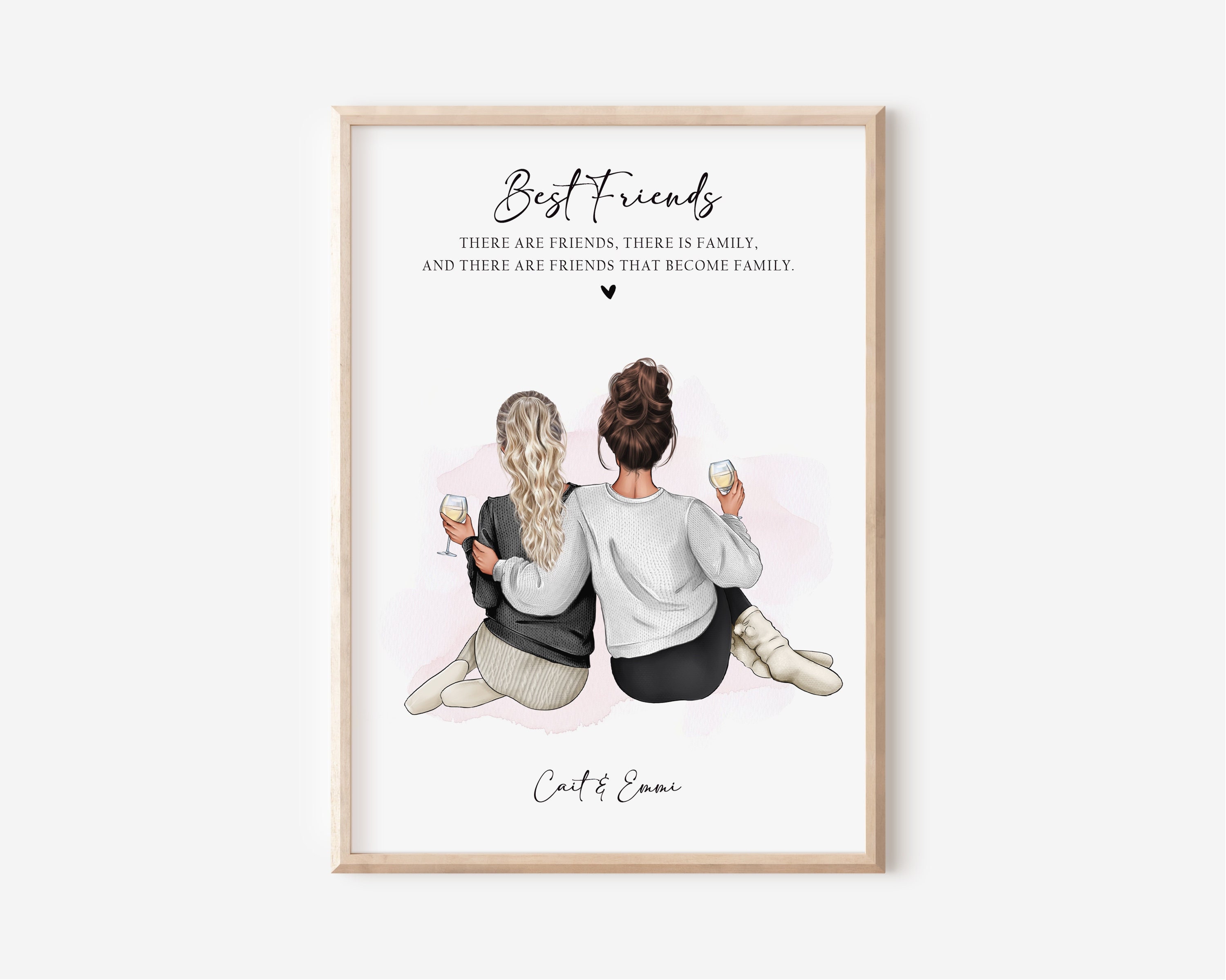 Personalised Best Friend Print Best Friend Gift Friendship
