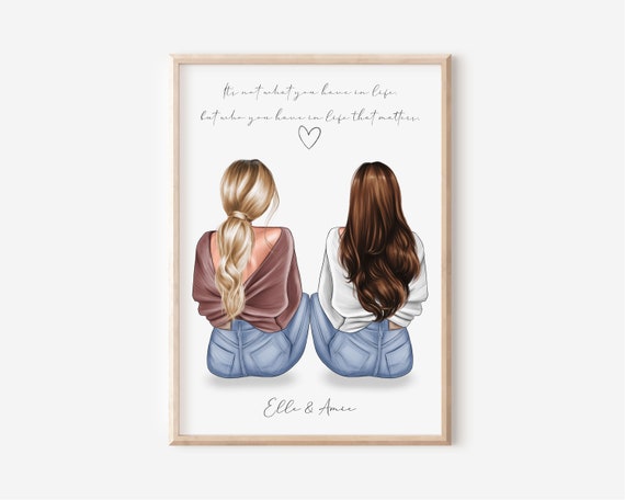 Personalised Best Friend Print, Best Friend Gift, Friendship Gift