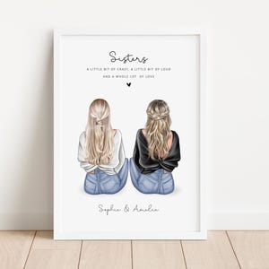 Personalised Sister Print, Sister Gift, Keepsake, Birthday Sister Gifts, Birthday Gift for Her, Gifts For Sisters, Family Print Gift