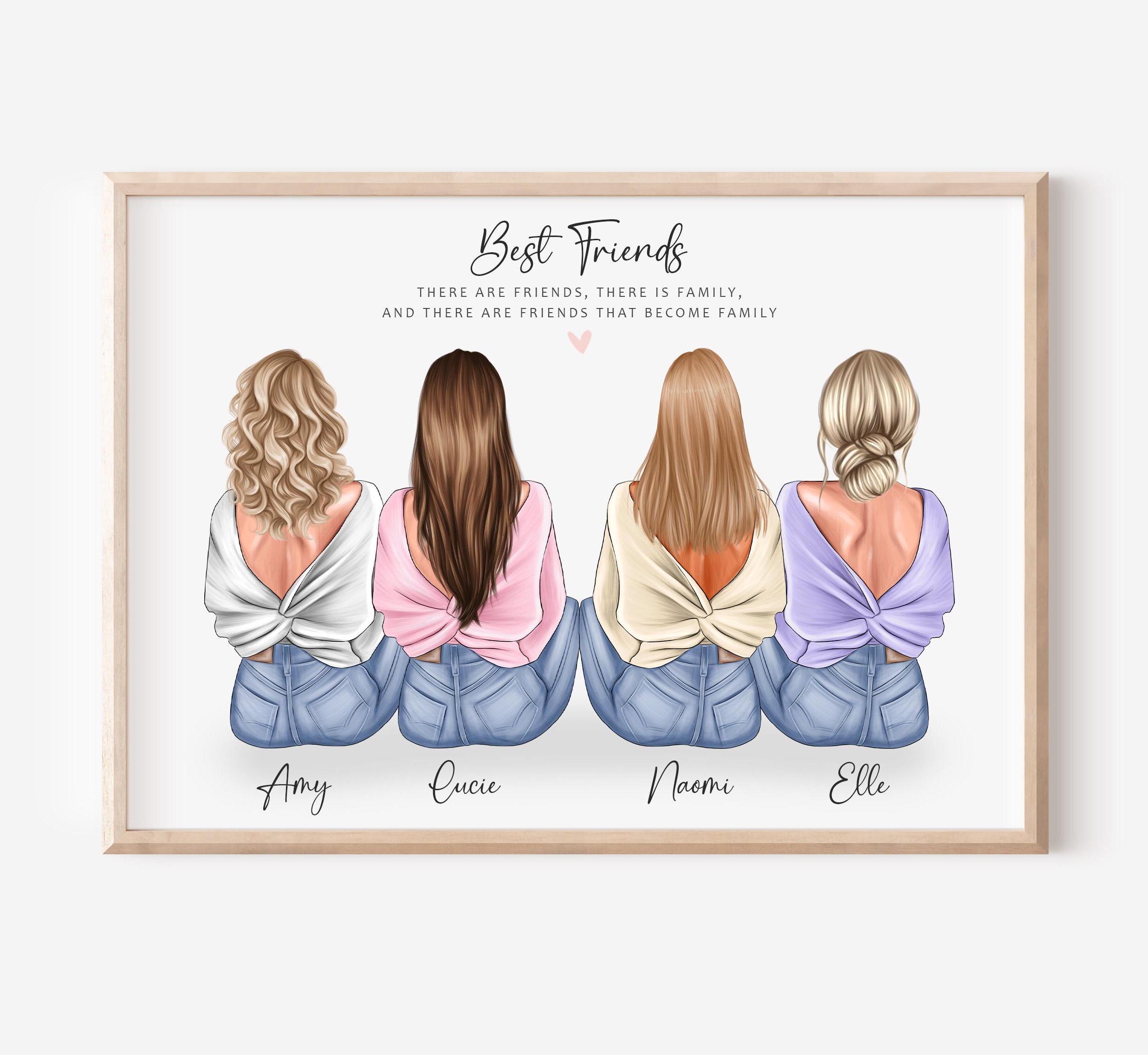 Personalised Best Friend Print, Best Friend Gift, Friendship Gift, Keepsake, Birthday Bestie Gifts, Birthday Gift for Her