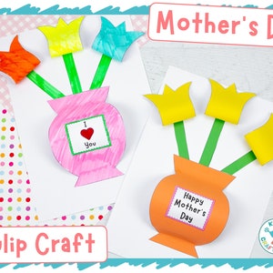 Mother&#39;s Day Vase of Tulips Craft