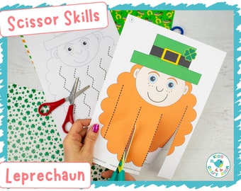 Leprechaun Scissor Skills Activity