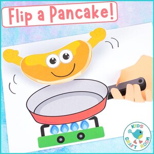 3D Flip A Pancake - Shrove Tuesday Craft - Pancake Day Activity