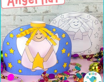 Angel Hat Craft for Kids - Christmas Party Hat - Christian Headband