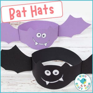 Printable Bat Hats: Halloween Craft Template (Digital Download)