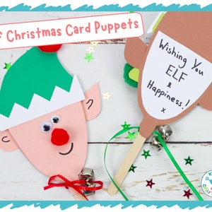 Marionette da cartolina di Natale con elfi