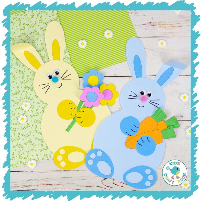 Spring Bunny Craft: Printable Easter Template (PDF) - Etsy Canada