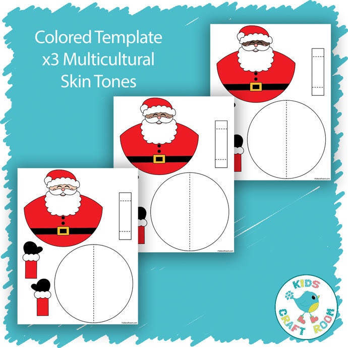 Rocking Santa Christmas Craft for Kids - Etsy