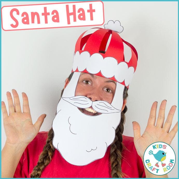HatBundle, sottopiatto a forma di cappello di Babbo Natale (20 pezzi) e coprisedile festivo (4