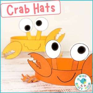 Crab Hats: Printable Craft Template (Digital Download)