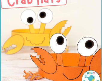 Crab Hats: Printable Craft Template (Digital Download)
