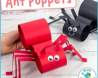 Paper Ant Puppets